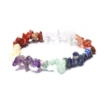 Newly Natural Stone Chip Beads Stretchy Bracelet Ethnic Style Colored Stone Bracelet dropshipping